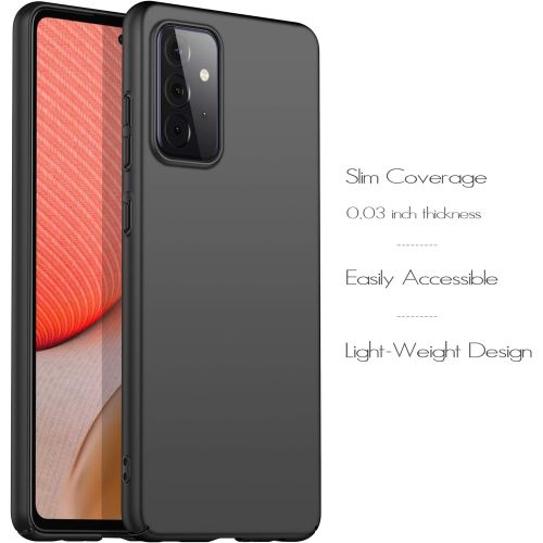  Anccer Compatible with Samsung Galaxy A52 5G Case (2021), Galaxy A52S 5G Case (2021)?[Colorful Series] [Ultra-Thin] [Anti-Drop] Premium Material Slim Full Protective Cover (Black)