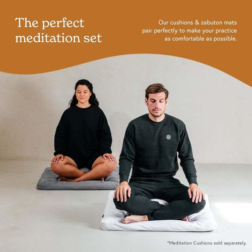  [아마존베스트]Mindful Modern Mindful and Modern Zabuton Meditation Mat  Cotton Meditating Cushion for Best Kneeling and Sitting Support  Large Rectangular Floor Pillow for Zafu or Bench