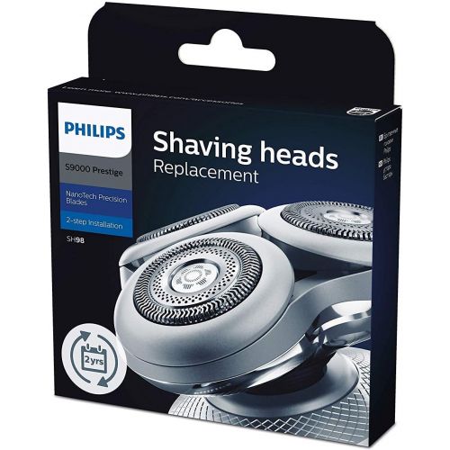 필립스 Philips SH98/80 Replacements Shaver Heads for Series 9000 Prestige, Light Grey Design
