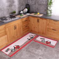 USTIDE Newly 2-Piece Kitchen Rug Set,Kitchen Floor Rug Washable Floor Runner (Penguin)