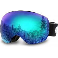 AKASO OTG Ski Goggles, Snowboard Goggles, Mag-Pro Magnetic Interchangeable Lenses, Snow Goggles for Men & Women