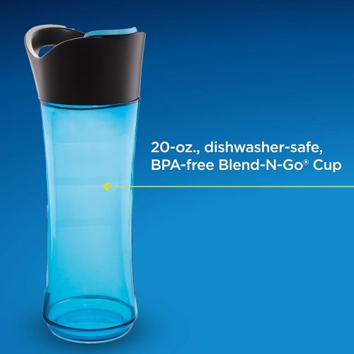  [아마존베스트]Oster BLSTPB-WBL My Blend 250-Watt Blender with Travel Sport Bottle, Light Powder Blue