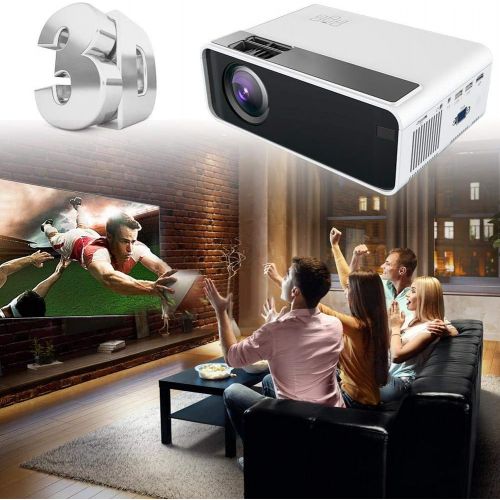  ASHATA WiFi Projector 1500 Lumens 4K HD Video Projector 150 Home Cinema LCD Movie Projector with Remote Control Support 1080P HDMI VGA AV USB Bluetooth WiFi for Home Entertainment