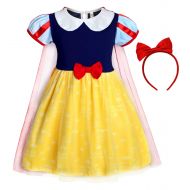 AmzBarley Girls Snow White Princess Dress up for Birthday Party Fancy Dress Holiday Costumes with Accessories 1-9 Years