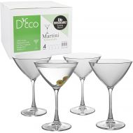 Deco Unbreakable Stemmed Martini Glasses, 12oz - 100% Tritan - Shatterproof, Reusable, Dishwasher Safe Drink Glassware (Set of 4)- Indoor Outdoor Drinkware - Great Holiday and Wedding G