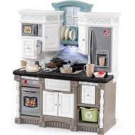 Step2 Lifestyle Dream Kitchen Set for Kids - Includes 30+ Toy Kitchen Accessories, Interactive Features for Pretend Play - Indoor/Outdoor Toddler Playset - Dimensions 44.75