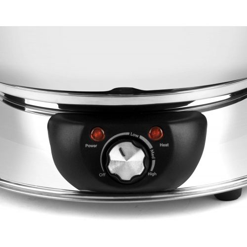  [아마존베스트]Aroma Housewares ASP-610 Dual-Sided Shabu Hot Pot, 3Qt, Stainless Steel