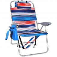 Tommy COPA 14in Hi-Seat LayFlat Backpack Beach Chair w/Cooler