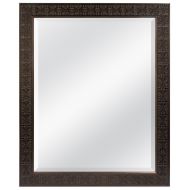 MCS 22 x 28 Inch Stamped Medallion Wall Mirror, 28x34 Inch Overall Size, 22 x 28, Bronze
