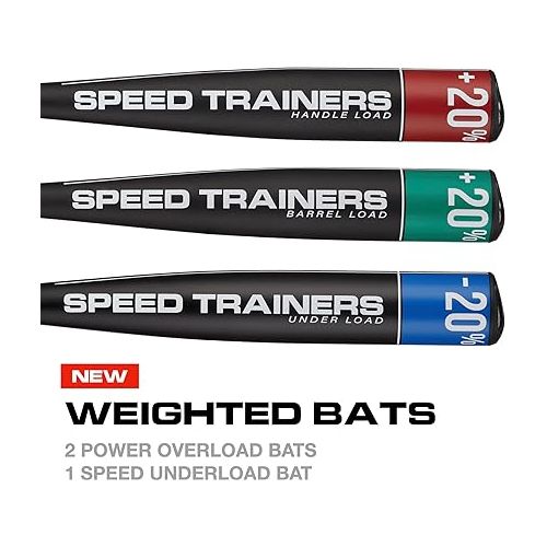  Axe Bat Baseball Weighted Speed Training Second Generation 3 Pack Hitting Sytem Powered by Driveline Baseball