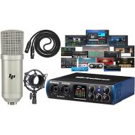 PreSonus Studio 24c 2x2 USB Audio/MIDI Interface with with Newest Version Studio One Artist Software Pack and Lyxpro Condenser Microphone Kit