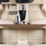 Fly5D Car Floor Mats Front & Rear Liner Auto Mat Carpet for Chevrolet Sail 2009-2014 (Chevrolet Sail 2009-2014, Beige)