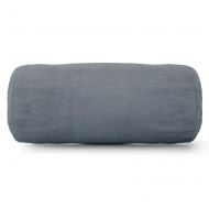 Majestic Home Goods Gray Solid Indoor / Outdoor Round Bolster Pillow 18.5 L x 8 W x 8 H