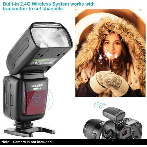 니워 [아마존베스트]Neewer Wireless Flash Speedlite for Canon Nikon Sony Panasonic Olympus Fujifilm and Other DSLR Cameras with Standard Hot Shoe, with LCD Display, 2.4G Wireless System and 15 Channel