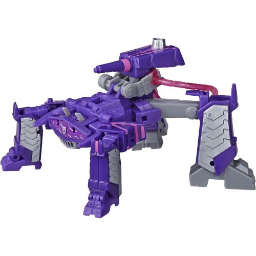 트랜스포머 Transformers Toys Cyberverse Deluxe Class Shockwave Action Figure, Shock Blast Attack Move and Build-A-Figure Piece, for Kids Ages 6 and Up, 5-inch