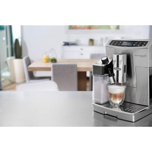 드롱기 [아마존베스트]De’Longhi DeLonghi PrimaDonna S Evo ECAM 510.55.M Fully Automatic Coffee Machine, 1450W, Digital Display, Integrated Milk System, App Control, Stainless Steel Case, Favourite Drinks at the