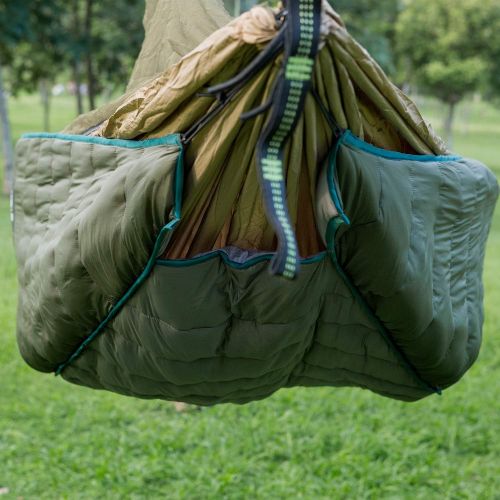  OneTigris Shield Cradle Pro Double Hammock Underquilt for Winter Hammock Camping, Large Wide Under Blanket for Adults & Kids Camping, Hiking, Backpacking, Travel, Backyard, Beach,