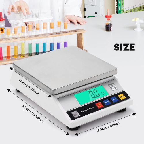  CGOLDENWALL High Precision Scale 10kg 0.1g Digital Accurate Electronic Balance Lab Scale Laboratory Industrial Scale Weighing and Counting Scale Scientific Scale CE 0.1g (10kg, 0.1