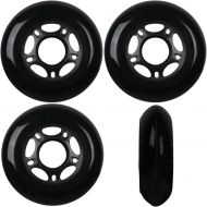 Players Choice Black Blank 72mm 82A Inline OUTDOOR Skate Wheels 4-Pack