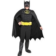 Suit Yourself Batman Muscle Costume for Boys, Includes a Jumpsuit, a Cape, a Mask, a Belt, and Boot Covers