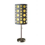 ORE Ore International 9300T-GY-YW Modern Retro Table Lamp, 33-Inch, Grey/Yellow