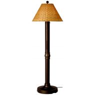 Patio Living Concepts Tahitti 18207 Bronze 60-inch Floor Lamp With Antique Honey Shade