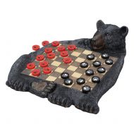 Black Forest Decor Black Bear Checkerboard Set