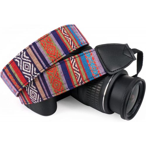  Wolven Pattern Canvas Camera Neck Shoulder Strap Belt Compatible with All DSLR/SLR/Men/Women etc, (7)