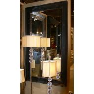 Intelligent Design Oversize Solid Wood Mirror Black Full Length | Wall Floor Leaner