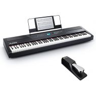 [아마존베스트]Digital Piano Bundle - Electric Keyboard with 88 Weighted Keys, Built-In Speakers, 12 Voices and Sustain Pedal  Alesis Recital Pro and M-Audio SP-2