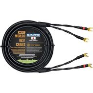 WORLDS BEST CABLES 20 Foot - Canare 4S11 - Audiophile Grade - HiFi Star-Quad Single Speaker Cable for Center Channel with Eminence Gold Spade Connectors