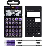 [아마존베스트]Teenage Engineering PO-20 Pocket Operator Arcade Synthesizer Bundle with CA-X Silicone Case, Blucoil 3-Pack of 7 Audio Aux Cables, and 2 AAA Batteries