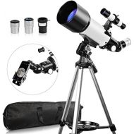 Telescope, Telescopes for Adults, 70mm Aperture 400mm Focal Length, Telescopes for Adults Astronomy Travel Refractor Telescope with Carry Bag, Gift for Kids