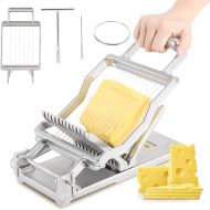 Huanyu Commercial Cheese Slicer 1cm&2cm Stainless Steel Wire Cheese Cutter Butter Cutting Board Machine Making Dessert Blade Replaceable Kitchen Cooking Baking Tool