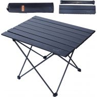 Nice C Folding Table, Portable Camping Table, Aluminum Collapsible Table top, Ultralight Compact with Carry Bag for Outdoor, Beach, BBQ, Picnic, Cooking, Festival, Indoor, Office(L