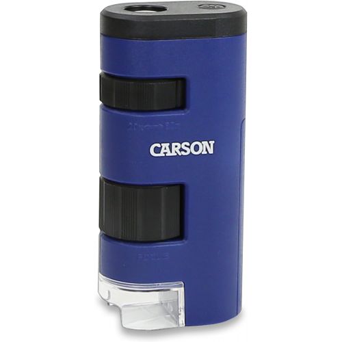  [아마존베스트]Carson Pocket Micro 20x-60x LED Lighted Zoom Field Microscope with Aspheric Lens System (MM-450),Blue