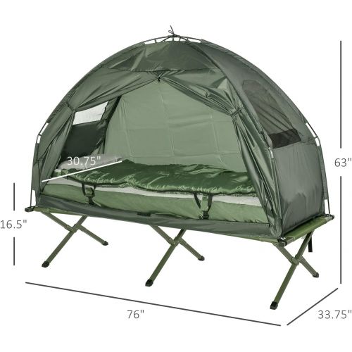  Alek...Shop Private Outdoor Camping All in One Tent Single Portable Folding Bed Cot Sleeping Bag Air Mattress Comfort Lightweight 1 Person Hiking