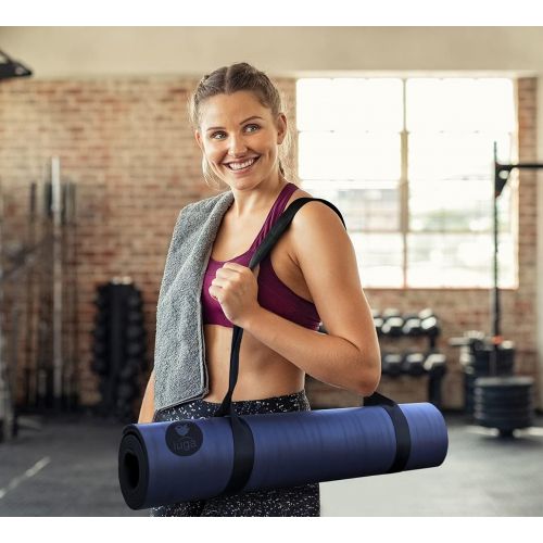 IUGA Pro Non Slip Yoga Mat, Unbeatable Non Slip Performance, Eco Friendly and SGS Certified Material for Hot Yoga, Odorless Lightweight and Extra Large Size, Free Carry Strap