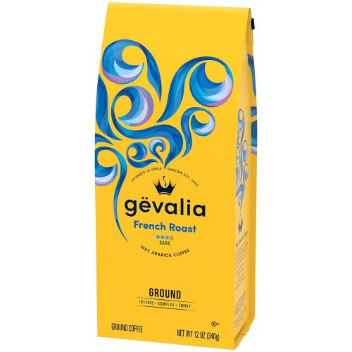  Gevalia French Roast Ground Coffee (12 oz Bags, Pack of 6)