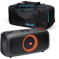 JBL PartyBox On-The-Go Portable Bluetooth Speaker Bundle with divvi! Protective Transport Bag