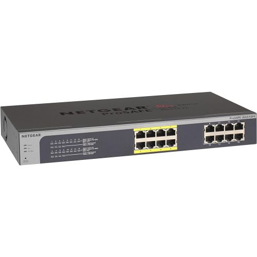  [아마존베스트]NETGEAR 16-Port Gigabit Ethernet Smart Managed Plus PoE Switch (JGS516PE) - with 8 x PoE @ 85W, Desktop/Rackmount, and ProSAFE Limited Lifetime Protection