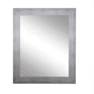 American Made BM040M2-2 Cool Brushed Silver 32 x 36 in. Decorative Framed Vanity Wall Mirror