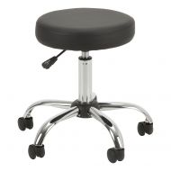 Norwood Commercial Furniture NOR-OUG1010-SO Adjustable-Height Chrome Plated Mobile Medical Stool w/Extra Padding, Black
