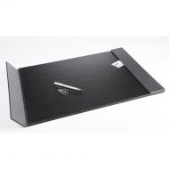 Artistic 24 x 19 Monticello Executive Leather-Like Desk Pad with Side Rails, Black/Grey Side Rails