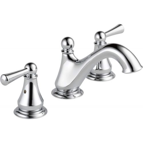  Delta Faucet Haywood Widespread Bathroom Faucet Chrome, Bathroom Faucet 3 Hole, Bathroom Sink Faucet, Drain Assembly, Chrome 35999LF