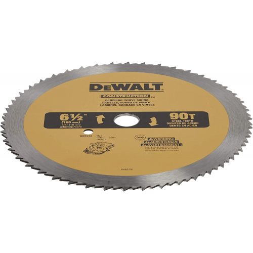  DEWALT 6-1/2-Inch Circular Saw Blade for Paneling/Vinyl, 90-Tooth (DW9153)
