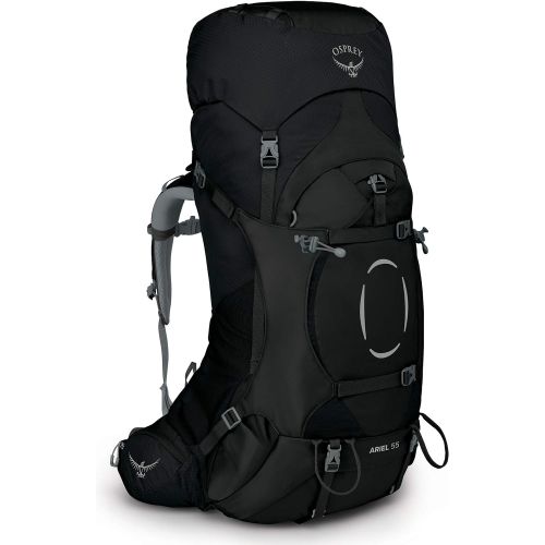  Osprey Ariel 55 Womens Backpacking Backpack, Black, X-Small/Small
