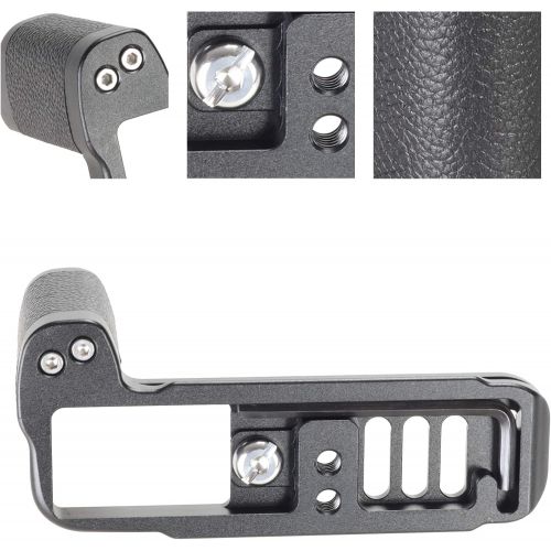  WEPOTO XT30-C Hand Grip Quick Release Plate L Bracket QR Plate Compatible with Fujifilm X-T30 X-T20 X-T10 Camera-Aluminium Leather