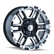 Ion Alloy Style 179 Black Wheel with Machined Face/Lip (16x8/8x165.1mm)