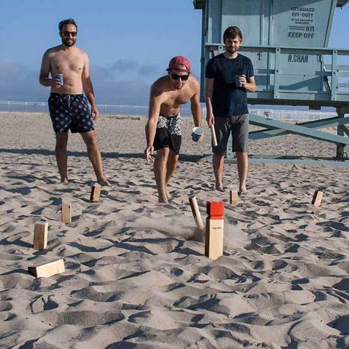  ropoda Kubb Game Premium Set - Game Set for Yard/Outdoor/Lawn/Beach - Pinewood Viking Chess Game with Carrying Bag for Adults and Kids